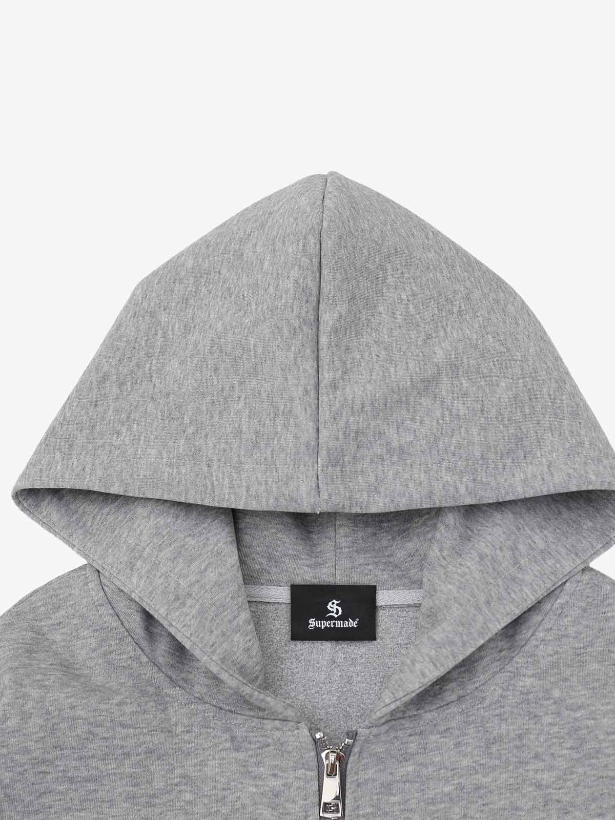 Logo Embroidered Zip Hoodie