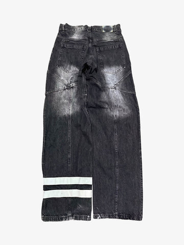 Patchwork Zip Detail Jeans