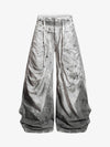 Distressed Wide-Leg Trousers
