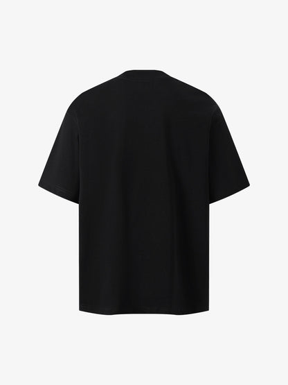 Heavy Embroidery Lightning Heart Print T-Shirt 