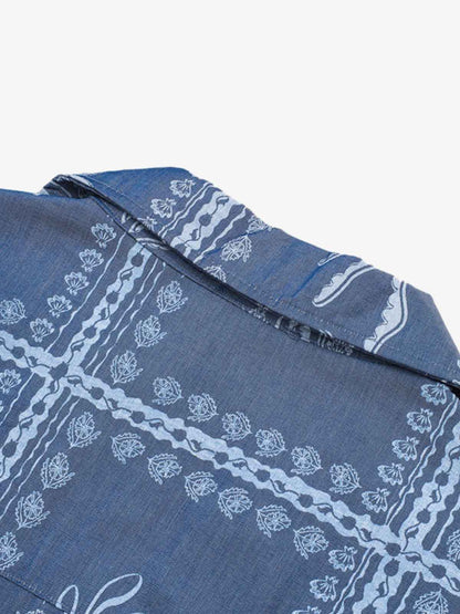 Blue Paisley Hawaiian Shirt