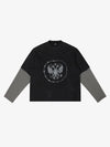 Double Layered Distressed Washed Short Sleeve Tee