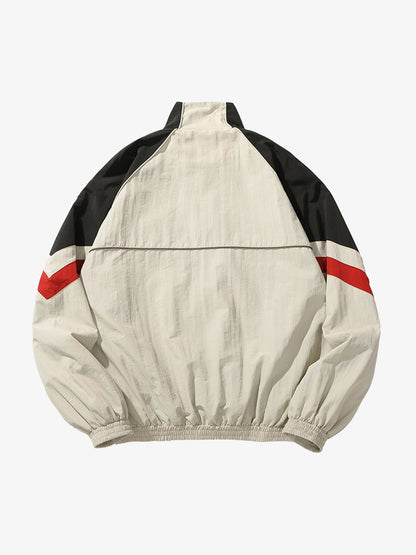 Color Block Full-Zip Nylon Windbreaker