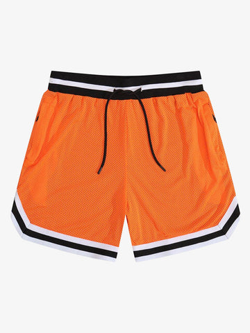 Retro Mesh Drawstring Basketball Shorts