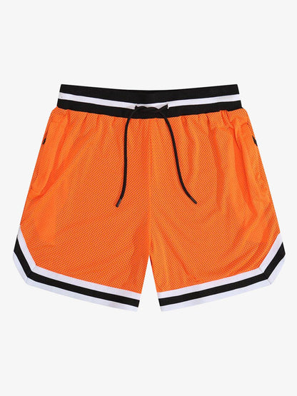 Retro Mesh Drawstring Basketball Shorts