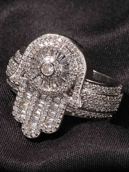 Zircon Palm Statement Ring 