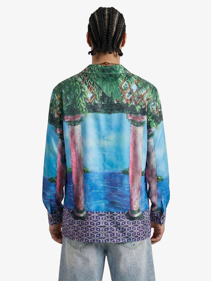 Vintage Roman Pillar Seascape Shirt