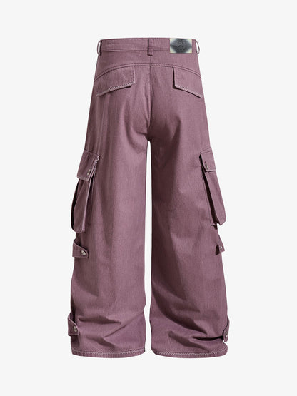 Multi-Pocket Wide-Leg Cargo Pants