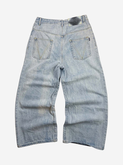 Vintage Washed Straight-Leg Jeans