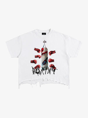 Distressed Boxing Graphic Tee