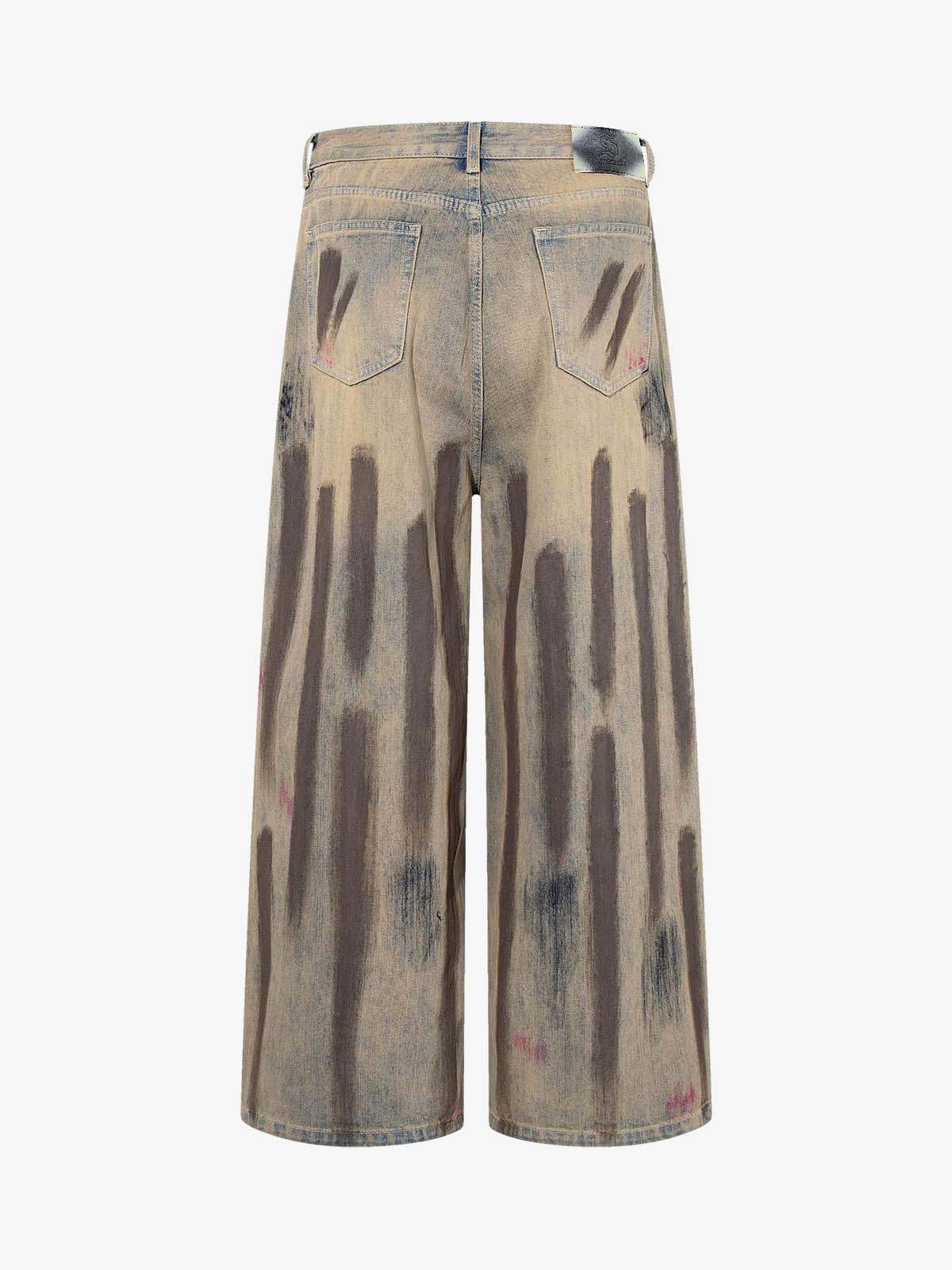 Retro Washed Brushstroke Baggy Jeans 
