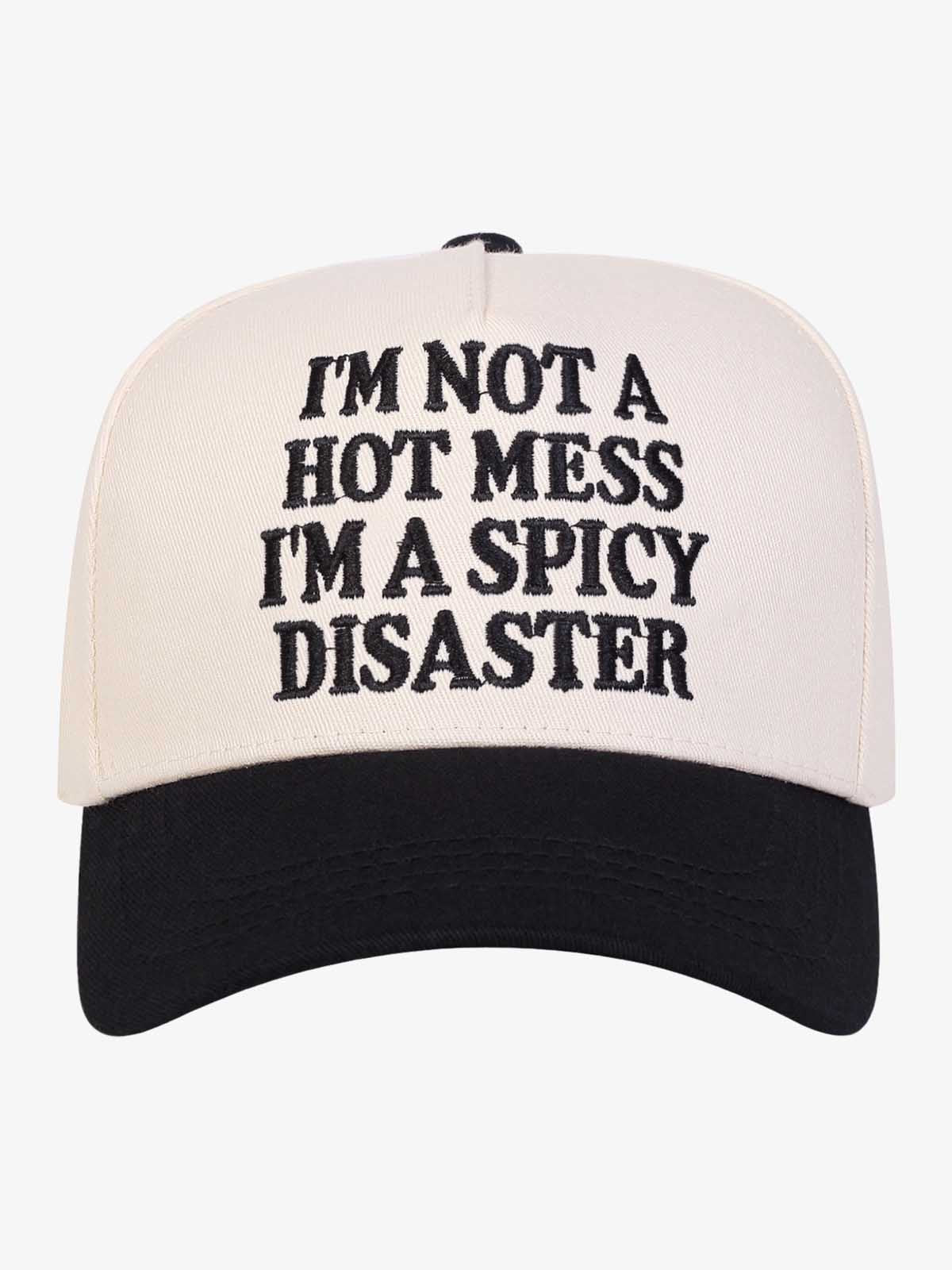 CottFunny Slogan Embroidered Contrast Baseball Cap