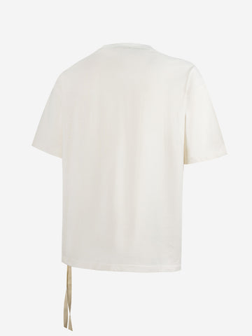 Minimalist Letter Print Asymmetric Panel T-Shirt