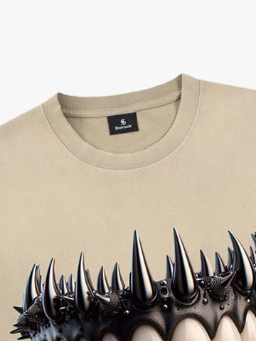 Spiked Teeth Graphic T-Shirt 