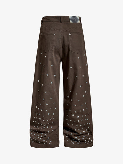 Rhinestone Straight Leg Pants 