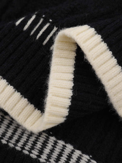Street Retro Knit Pullover Sweater