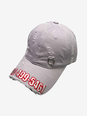 Numeric Embroidered Baseball Cap