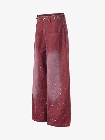 Vintage Washed Paint Splatter Jeans 