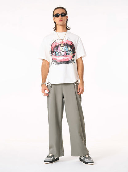 Elastic Waistband Barrel Pants - 2425 