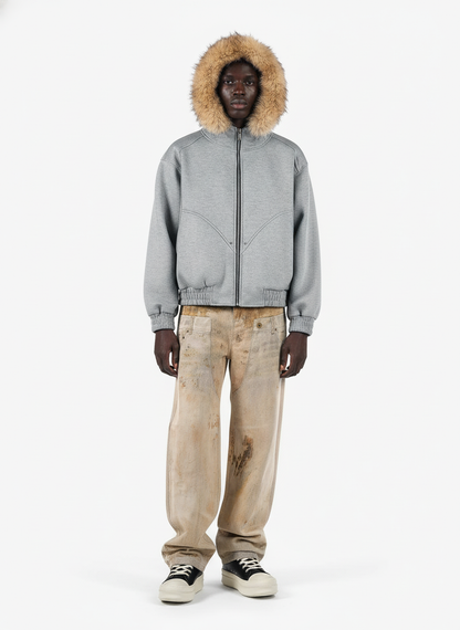 Vintage High Street Mud-Dyed Distressed Baggy Jeans 