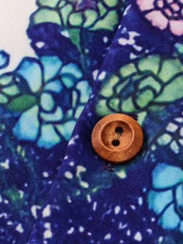 French Tulip Tile Cuban Shirt