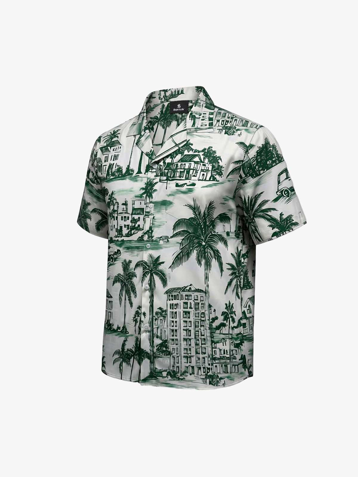 Vintage Green Coconut Tree Shirt
