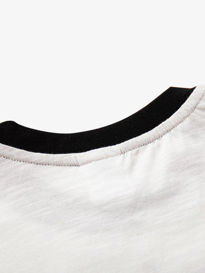 White 100% Cotton Crew Neck T-Shirt – Soft Lightweight Casual Tee