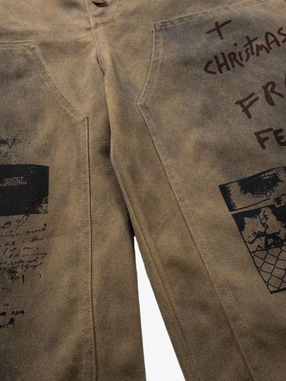 Dirty Mud Wash Print Jorts