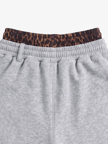 Logo Embroidery Double Waist Shorts