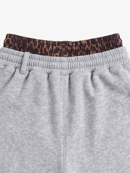 Logo Embroidery Double Waist Shorts