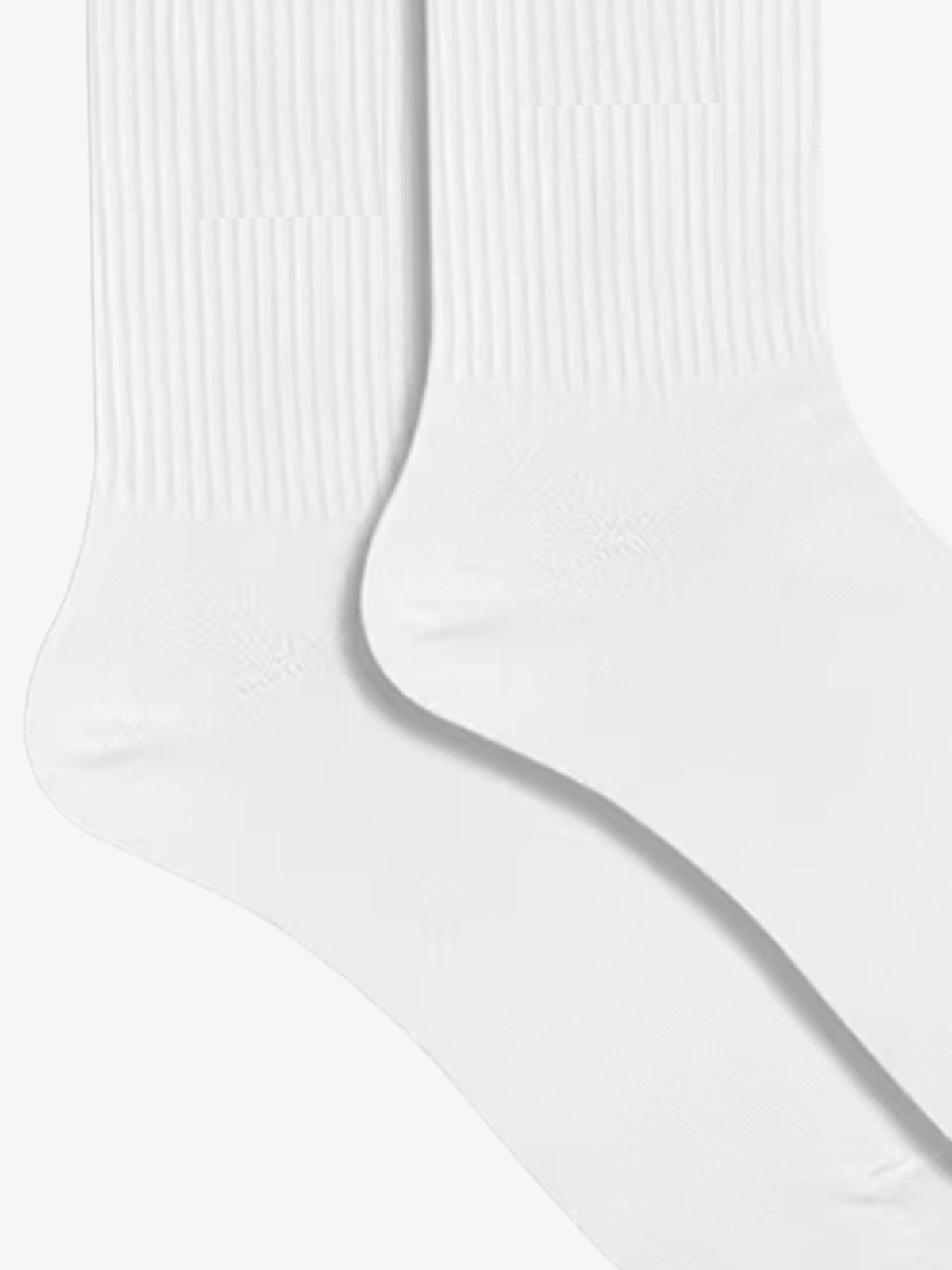 Premium Ribbed Cotton Blend Crew Socks