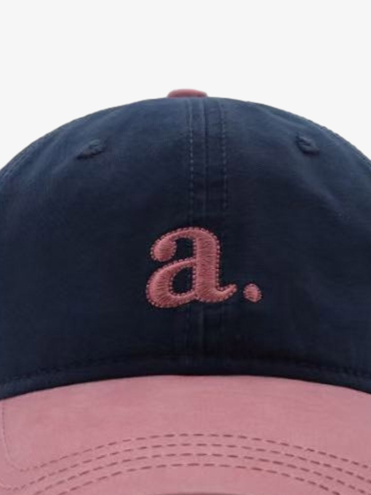 Embroidered Letter "a." Washed Baseball Cap