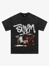 Street Trendy Skull Spray-Paint Graffiti Master T-Shirt 