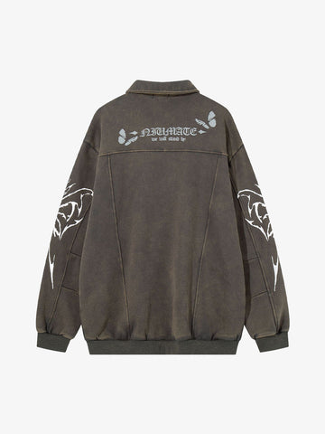 Punk Gothic Butterfly Graphic Streetwear Jacket 