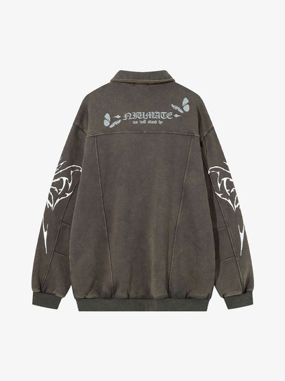 Punk Gothic Butterfly Graphic Streetwear Jacket 