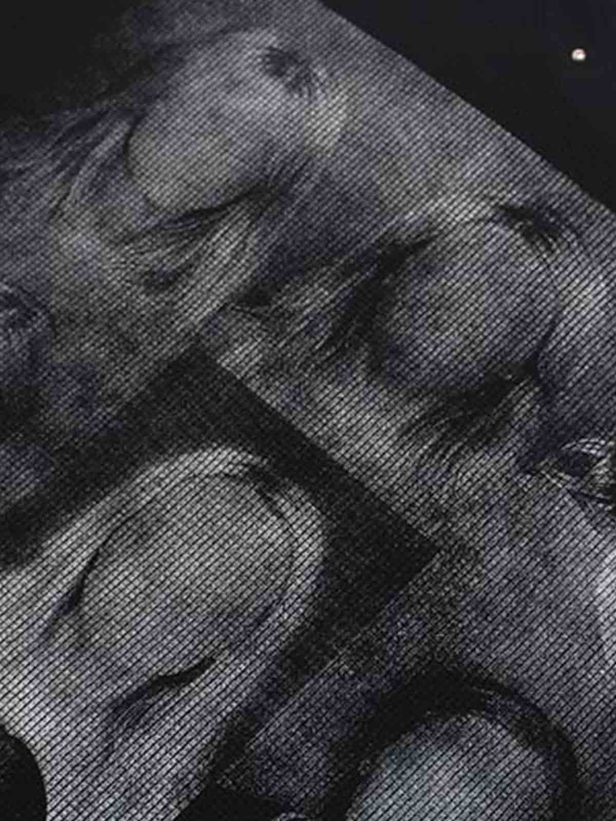 Faceless Portrait Waffle Knit T-Shirt