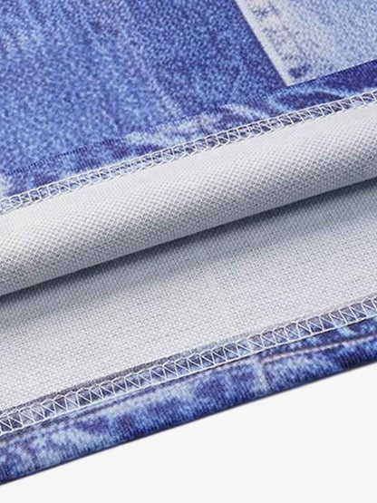 Denim Patchwork Oversized Tee