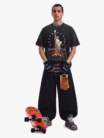Liberty Statue Chrome Washed T-Shirt