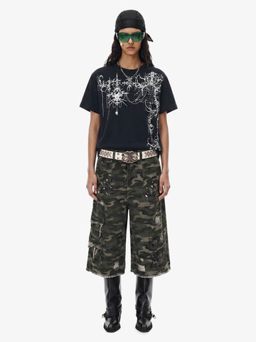 Gothic Thorns Pattern T-Shirt