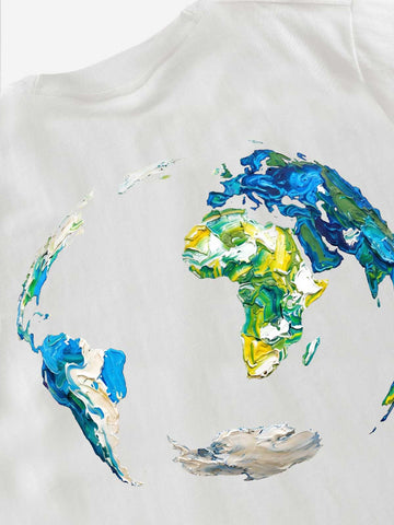 Graffiti Paint Drip Letter Print Oversized T-Shirt