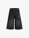 Raw Hem Star Rhinestone Jorts