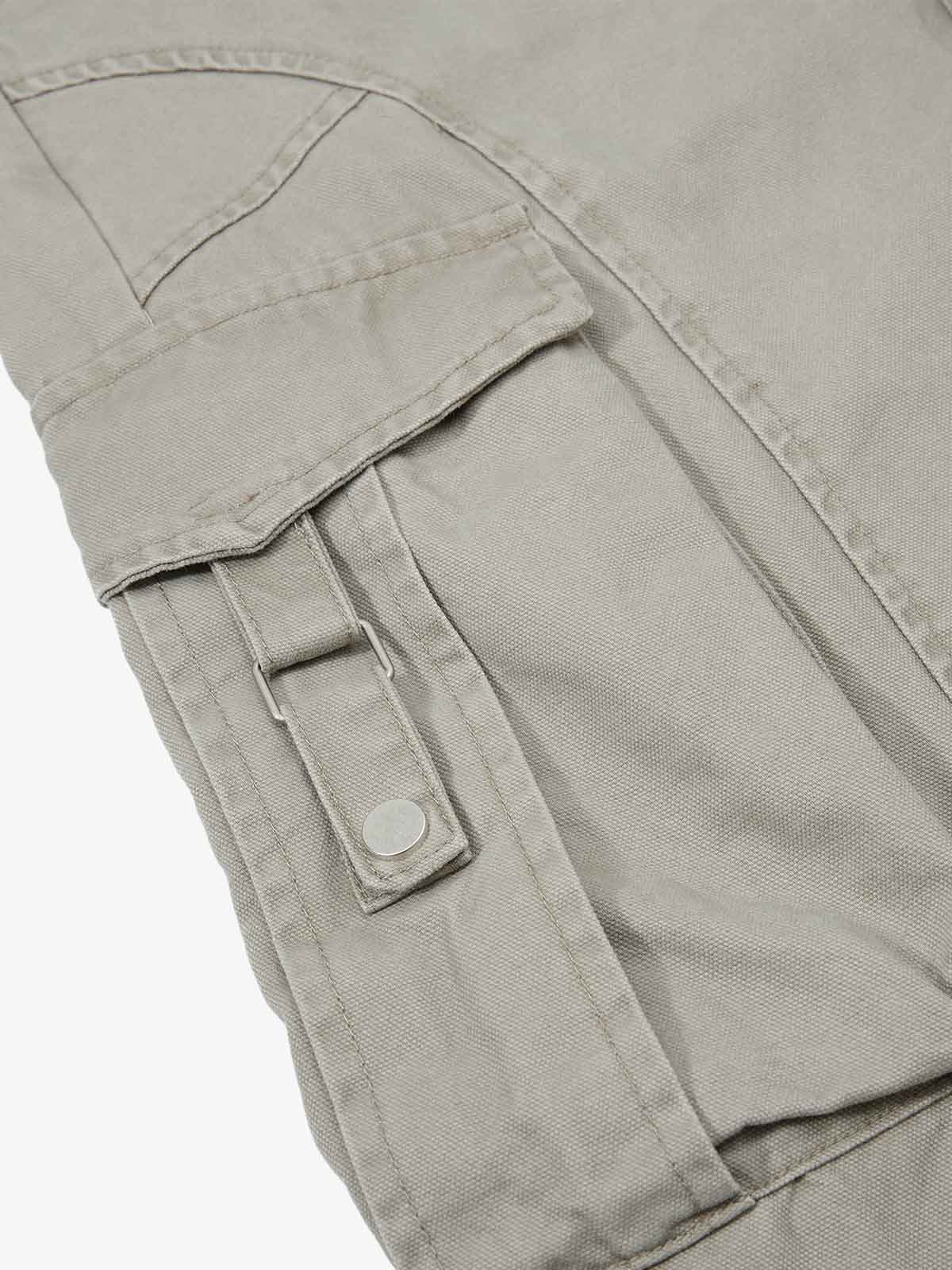 Ruched Cuffs Curved Cargo Pants
