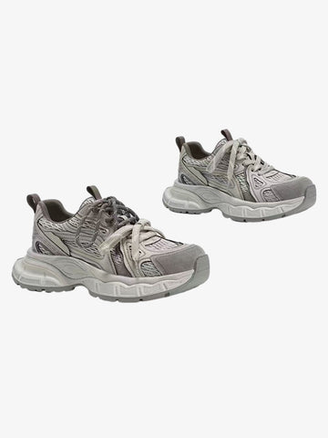 Color Block Lace-Up Sneakers