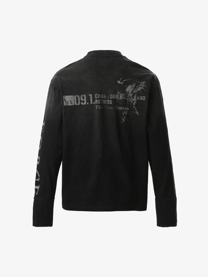 Distressed NO. 09 Long Sleeve T-Shirt 