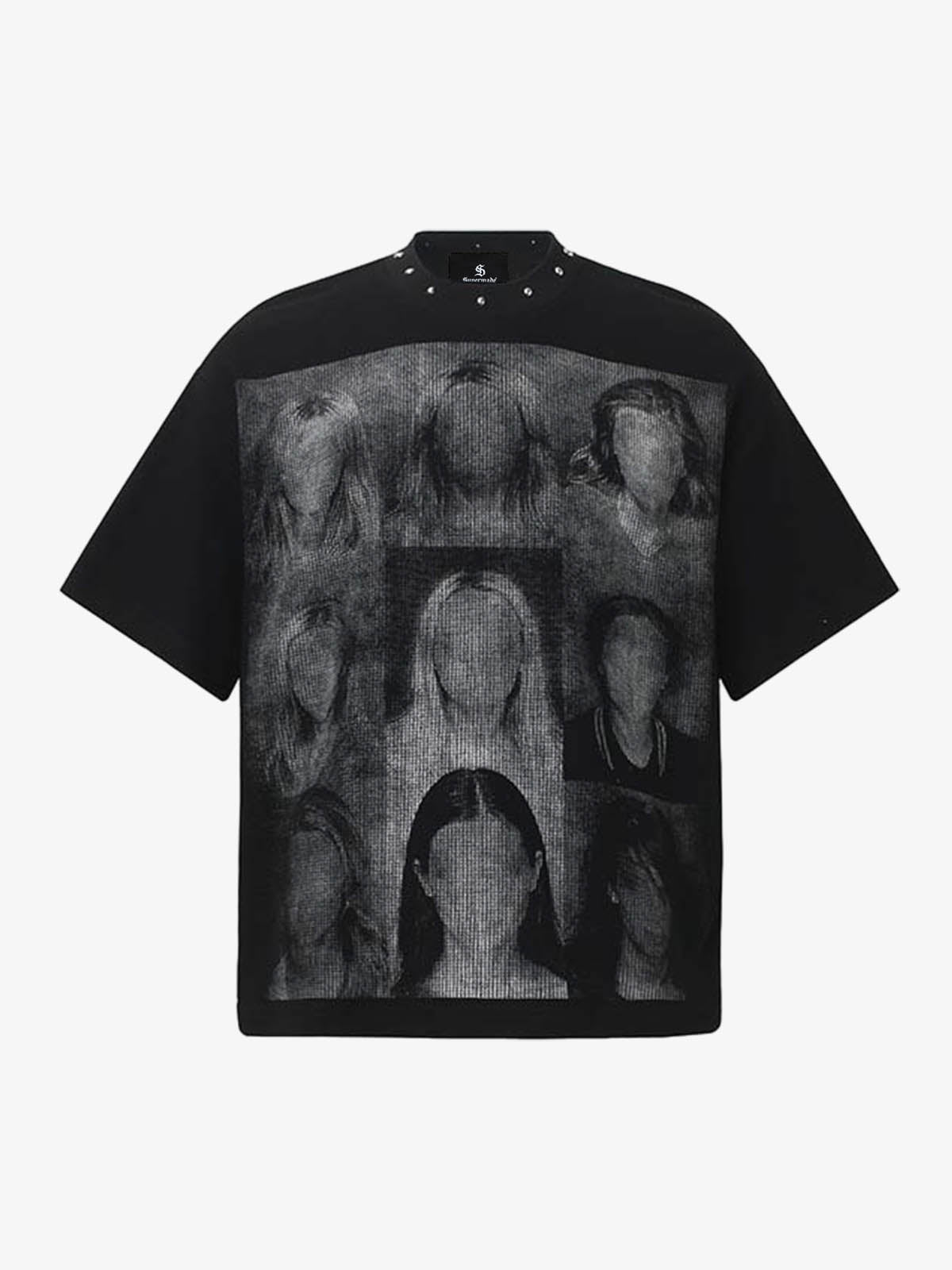 Faceless Portrait Waffle Knit T-Shirt