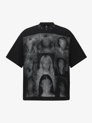 Faceless Portrait Waffle Knit T-Shirt