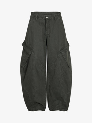 Patchwork Multi-Pocket Workwear Casual Machete Pants 