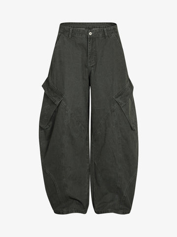 Patchwork Multi-Pocket Workwear Casual Machete Pants 