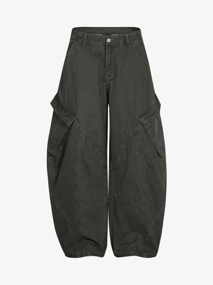 Patchwork Multi-Pocket Workwear Casual Machete Pants 