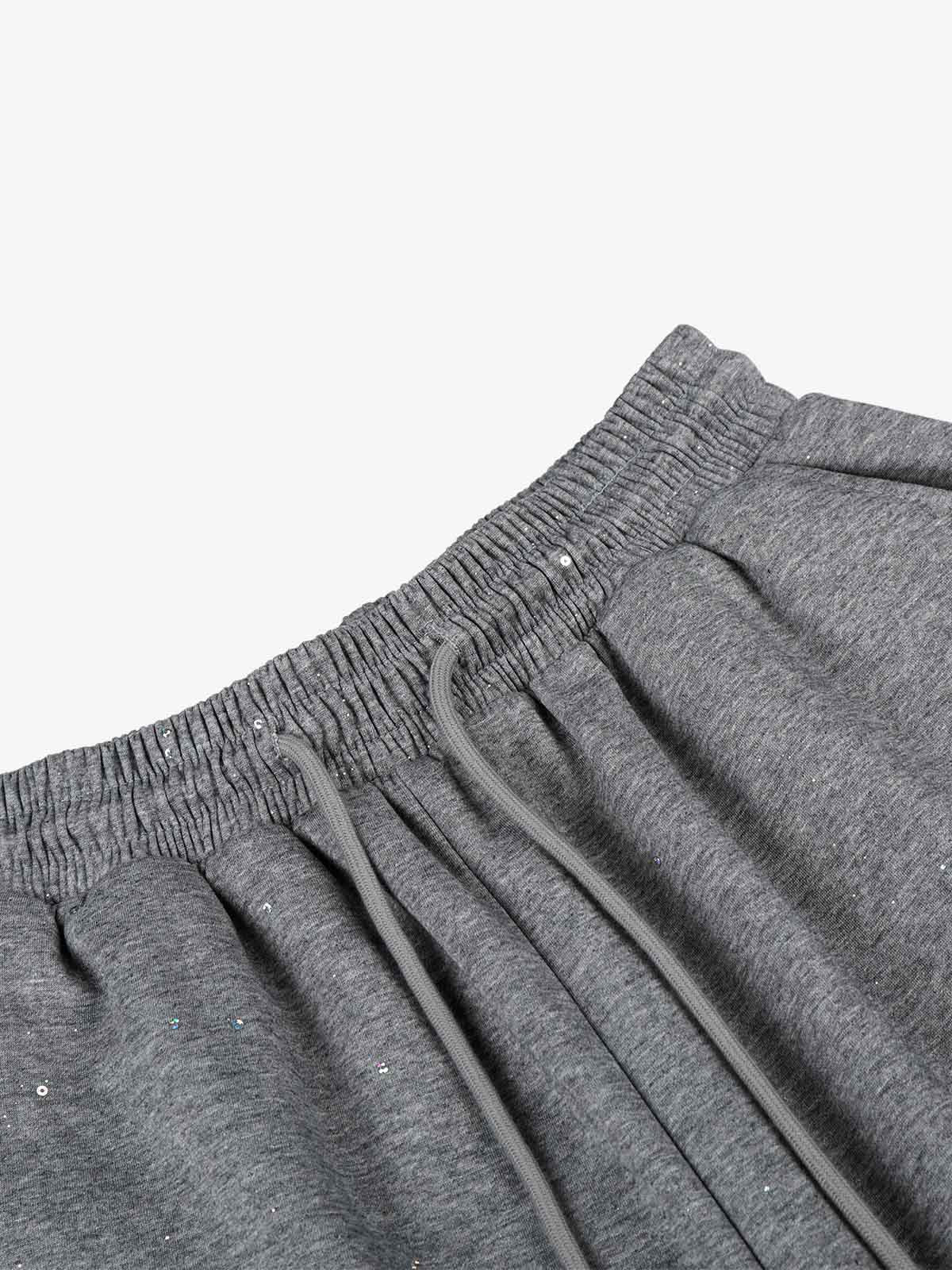 Thorn Graphic Rhinestone Baggy Sweatpants